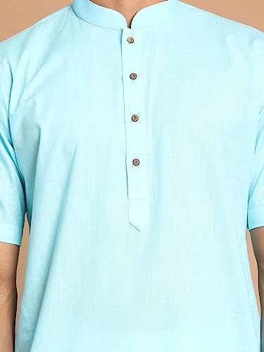Image of VASTRAMAY Men's Cotton Linen Kurta Pyjama Set (1)