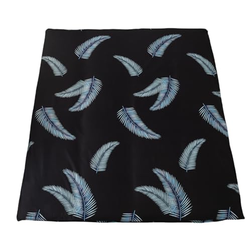 Arzocolia Futon Cover for Japanese Futon Floor Mattress with Zipper Twin Full Queen Size, Super Soft and Machine Washable (Black Feather, Queen)