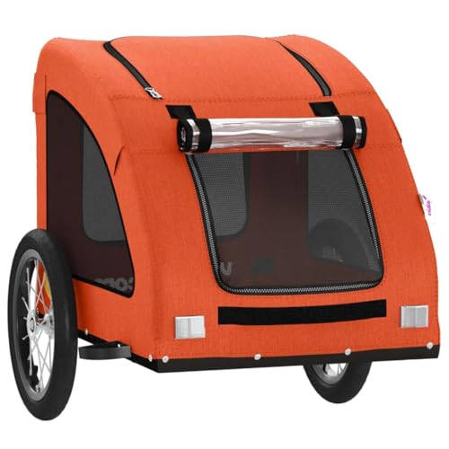 SKM Fahrradanhänger für Hunde Orange Ox -Gewebe und Eisen,Tier- & Haustierbedarf,Haustierbedarf,Pet-Stroller,Orange,8.25KG,93956