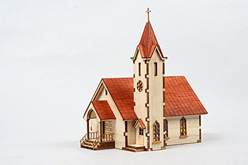 Desktop Wooden Model Kit Western Church Ll / Yg630 #TOP22