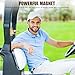 Universal Magnetic Clip Holder for Golf Cart, with Powerful Magnets and Anti-Slip Straps, Single-Handed Operation, Scratch-Resistant, Comes with a Gift Box, Specially Designed for Golfers - Golden