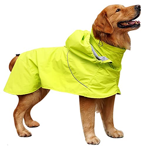 Chubasquero para perro grande chaqueta impermeable transparente con capucha y poncho para lluvia
