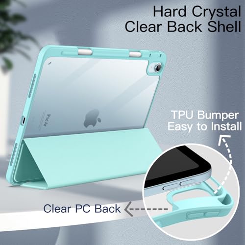 Etui iPad Air 11 Antichoc avec Dos Transparent et Support Stylet Moule