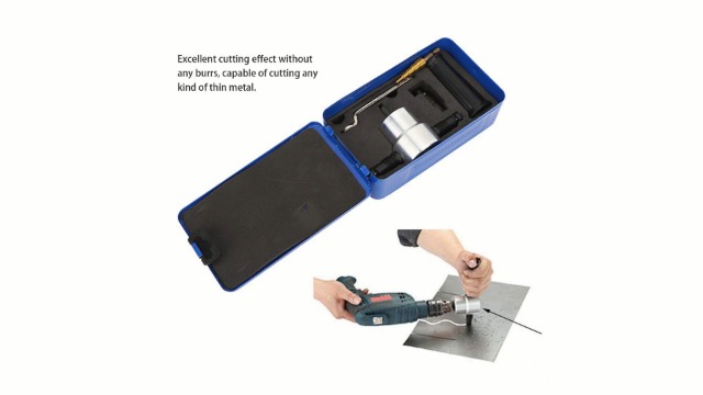 Kit Taglierina Per Lamiera 6 Pezzi - Doppia Testa Per Trapano | Taglio Dritto E Curvo Per Riparazioni Auto - Foto 2