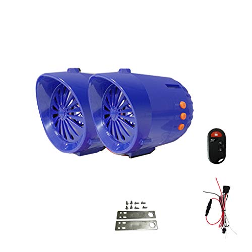 ADKINC Altavoces estéreo de Motocicleta Bluetooth Impermeables Todo en uno de 4"7/8-1.25 in. Montaje en Manillar Reproductor de música MP3 Sistema de Amplificador de Audio para USB AUX Cover