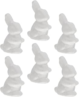 FOMIYES 6Pcs Styrofoam Bunny Rabbit Foam Shapes Polystyrene Modelling Foam DIY 2023 Chinese Zodiac Rabbit Figurine for New...