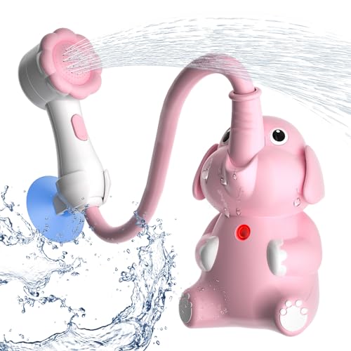 Image of Baby Bath Toys, Bath Toys for Infants 0-12 Months with Shower Head, Baby Shower Head for Bath IPX7 Waterproof USB Rechargeable, Baby Gift for Boys & Girls