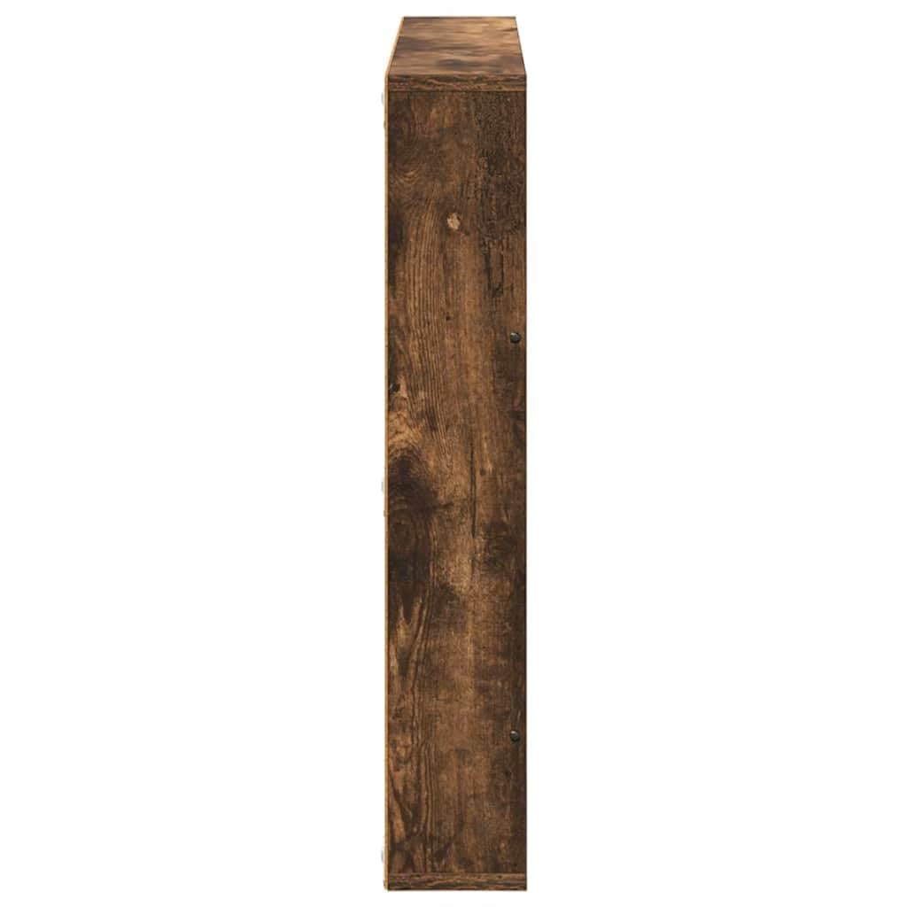 Générique Regał ścienny na czasopisma 2 szt., drewno inżynieryjne wędzony dąb 80 x 12 x 70 cm, nowoczesny design z regulowanymi półkami do przechowywania czasopism i broszur
