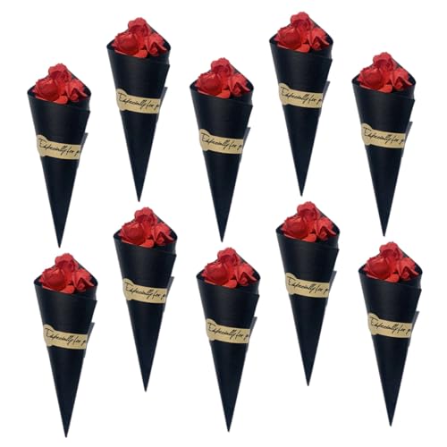 Bouquet de flores secas mini rosas girasol 10 piezas miniatura 1