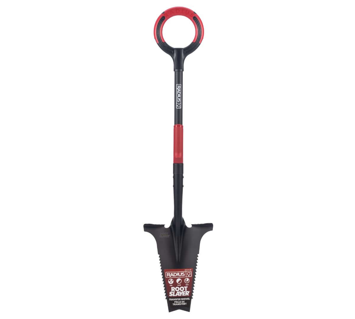 ROOTSLAYER Venteo 6-in-1 Professional Multifunctional RootSlayer Spade 360 Handle Adult Black Sharp Blade Serrated Teeth