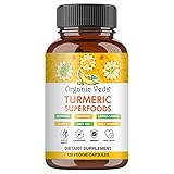 Organic Veda Turmeric Moringa & Matcha Green Tea Superfoods Curcumin Complex Supplement for Joint...
