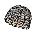 Julpsk Women's Summer Glitter Sequin Beanie Boho Hollow Out Crochet Hat for Beach Travel Party