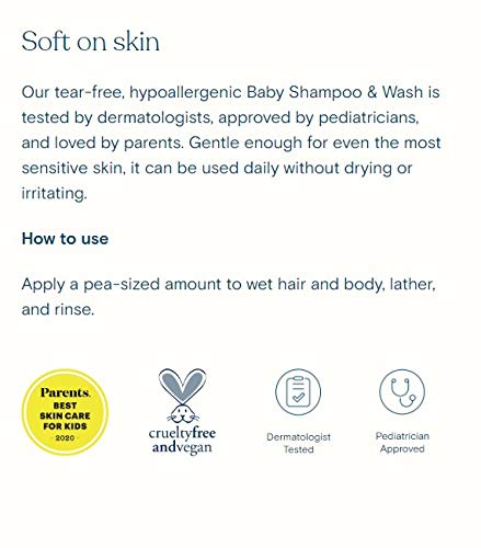 Pipette New Formula Baby Shampoo + Wash, 100% Plant-Derived Squalane and Free of Synthetic Fragrances, Tear-Free Baby Bath Time, Fragrance-Free Shampoo & Wash, 12 fl. oz. - Thumbnail 2