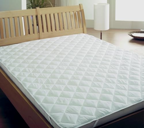 Matratzenauflage Matratzenschoner Matratzentopper ca. 180x200 cm Unterbett Gesteppte Matratzenschutz Spannauflage Topper Microfaser Mit elastischen Bändern - 4 Eckgummis dehnbar bis zu 38 cm