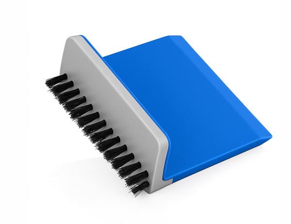 HOMEZE 2-in-1 Countertop Brush & Squeegee – Crumb Sweeper + Water Wiper, Edge-Hanging Compact Cleaner for Kitchen Sink & Counter, Bathroom Mirror/Slab, Desk & Sofa – Space-Saving Multi-Surface Tool