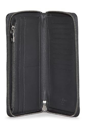 Pre-Loved Black Damier Infini Zippy Vertical Wallet, Black4
