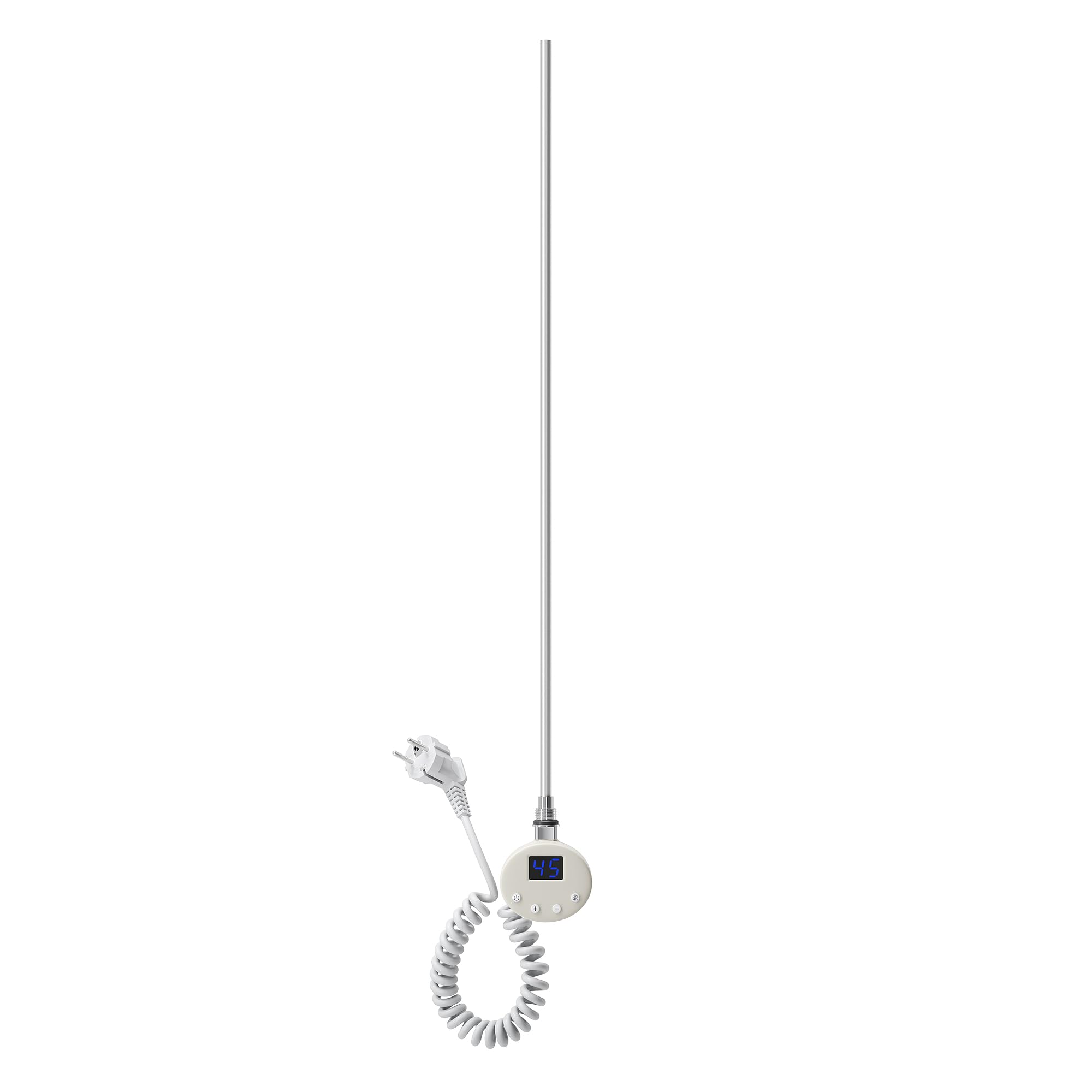 SONNI Barra riscaldante con termostato da 800 W, bianca, asta elettrica per termosifoni da bagno, elemento riscaldante per riscaldamento, tubo di riscaldamento in acciaio inox con regolatore di