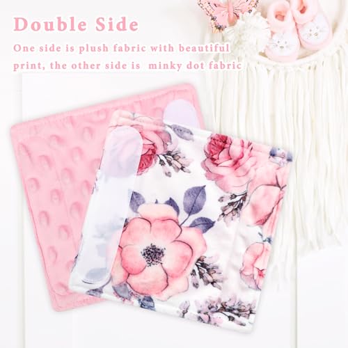 Image of Car Seat Strap Cover for Babies, Soft Car Seat Belt Covers, Mink Car Seat Strap Shoulder Pads Girls, Pink Floral