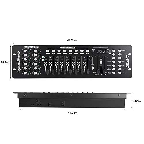 Bühnenlicht-Controller, 192 Kanäle DMX-Bühnenlicht-Konsole Partylicht-Controller-Panel für Schulkonzerte Party Disco KTV Club