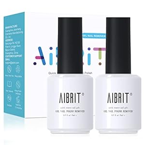 Gel Nail Polish Remover,Gel Polish Remover for Nails 2 pcs,Soak Off UV Gel Polish in 2-5 Minutes, 2 Pack 0.5 fl oz./15ml