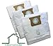 3 HEPA Bags Compatible with Shop Vac 5-8 Gallon Units, Replaces Part #'s Type H High Efficiency 90671 9067100 & Type E 90661 9066100, Craftsman 38767