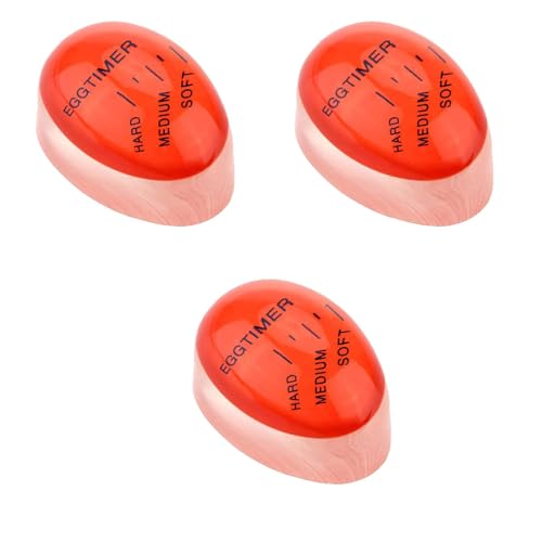 Yuannee Egg Timer,3 PCS Generic Egg Timers for Boiling Eggs Reusable Versatile Easy to Read Colour Changing Cooking Timer For Boiling Eggs Breakfast Gift And Home Use
