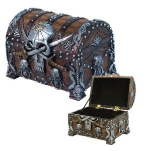 Pacific Trading Pirates Treasure Chest Trinket/Mini Jewelry Box