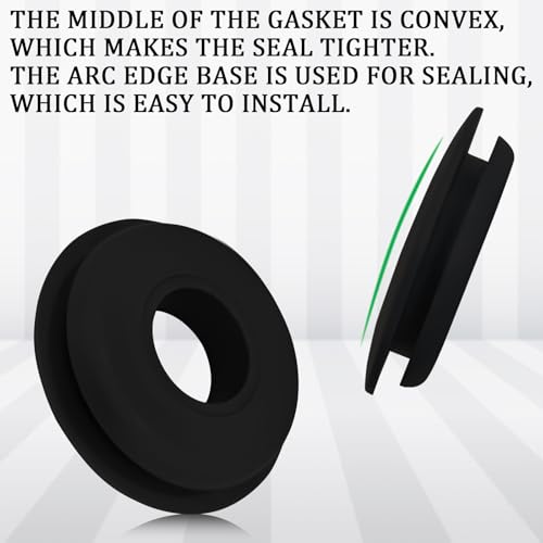 Image of 20PCS Glad Hand Seals, Trailer Handshake Valve Gasket, Universal Rubber Seals Hose Gasket Part Number 10028 for Semi Trucks Trailers Brake Air Hose Grommet Parts (Black)