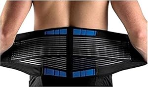 Suaver Deluxe Rückenbandage mit Doppelriemen Schwarz
