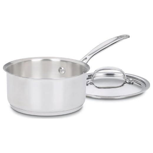 Cuisinart 1 Quart Saucepan w/Cover, Chef's Classic Stainless Steel Cookware Collection, 719-14