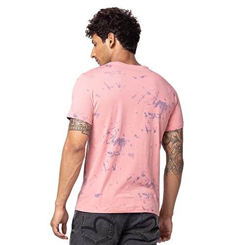 Image of Spykar Men's Slim Fit Round Neck Half Sleeve Printed Casual T-Shirt
