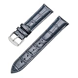 Cinturino in pelle di vacchetta 12 13 14 15 16 17 18 19 20 21 22 23 24 26 mm compatibile con cinturino universale a sgancio rapido Seiko Tissot(Royal blue,22mm)
