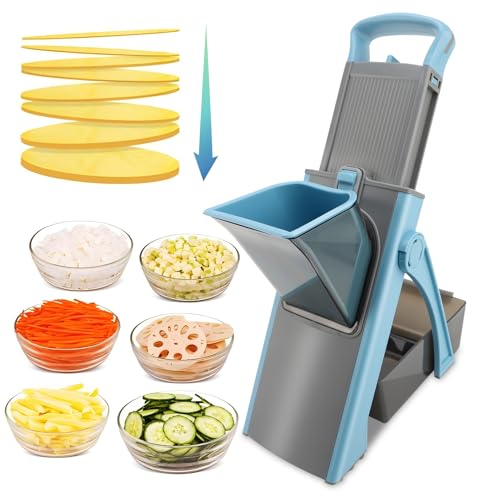 Catálogo para Comprar On-line Dicer - solo los mejores. 43 MEKOTRIN Cortador de Verduras, Mandolina Picadora de Verduras Multifuncional, Cortadora de Acero Inoxidable para Cocina, Grosor Ajustable Juliana + Dicer, para Frutas Verduras y...