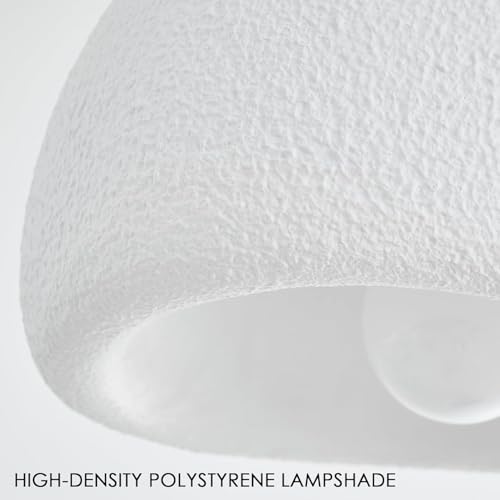 Image of Modern Dome Pendant Light, White Semi-Sphere White Resin Hanging Lamp, Home Deco Living Room Ceiling Light Fixture, 30cm (Mini-Dome)