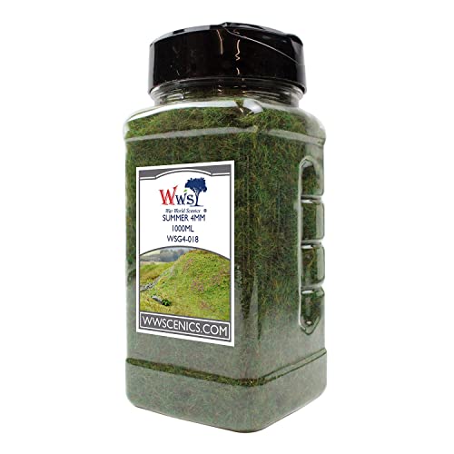 Herbe statique été 4mm WWScenics 1000ml pour maquette de paysage ferroviaire
