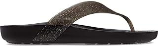 Crocs Splash Glossy Flip Flops, Black, 6 UK