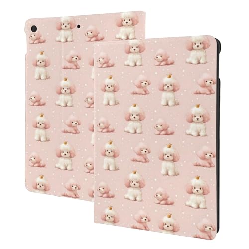 Housse antichoc iPad 10.2 chiot rose - Évitez les rayures grâce au support folio intelligent 7/8/9