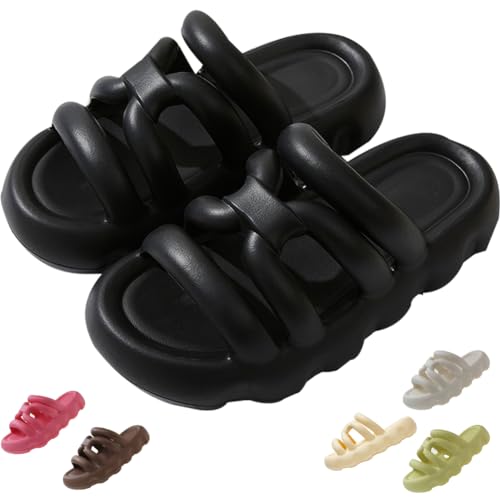 Cloud Slippers Pillow House Slippers for Women and Men|Non Slip Quick Drying Shower Slides Bathroom Sandals|Thick Sole|Indoor Or Outdoor