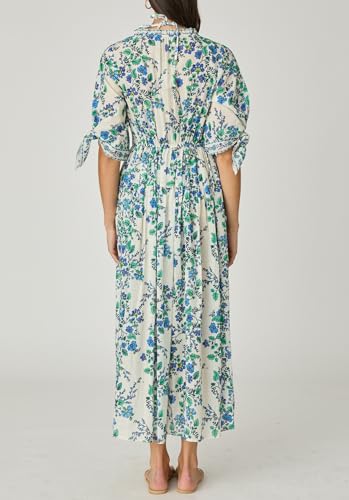 Shoshanna Women's Cassis Floral Tie Sleeve Buttondown Midi2