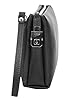 Mens Real Leather Wrist Bag Lockable Clutch Organiser Travel Pouch Thames Black #3