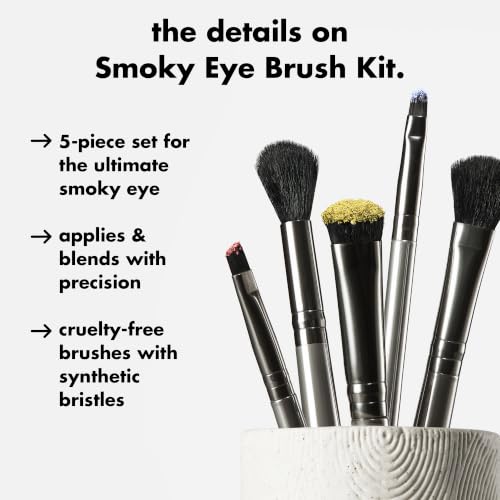 e.l.f. Smoky Eye Brush Kit, 5-Piece Makeup Brush Kit For Creating A Smoky Eye Look, Apply & Blend Eyeshadow, Vegan & Cruelty-Free - image 2