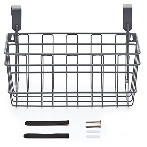 Ezoware Over The Cabinet Door Hanging Organizer Basket, Wall Mountable Deep Metal Storage Container For Household Kitchen Bathroom Pantry Items (Medium) #TOP7