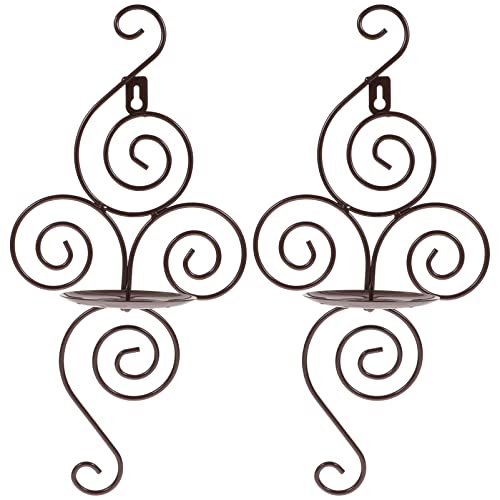 OSALADI 2pcs Wall Mounted Candle Holder Gold Wall Sconce White Wall Candle Sconces Gold Accent Decor Decorative Wall Sconce Home Candles Wall Tea Light Holder Metal Wrought Iron Small Tea