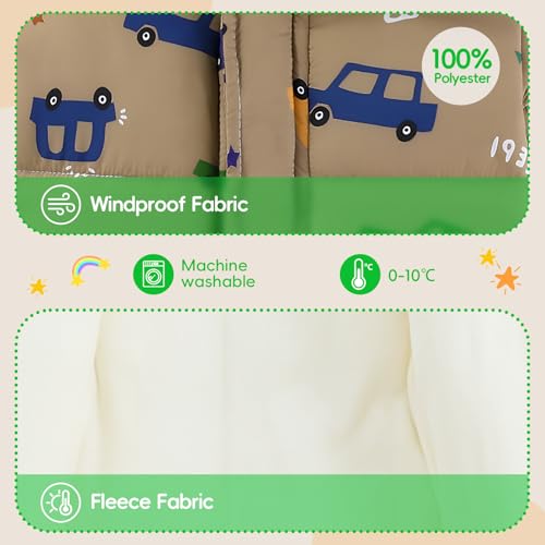 JiAmy Baby Schneeanzug, Kleinkind Winterstrampler Mädchen Jungen Winter Overall mit Kapuze Langarm Jumpsuit Niedliche Drucke für 9-12 Monate