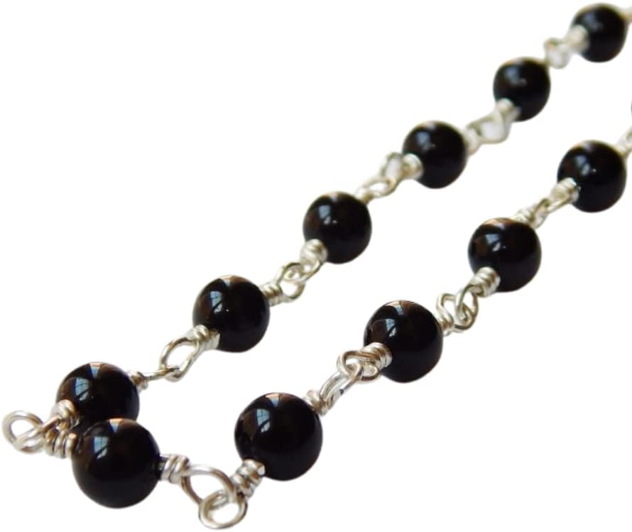 Black Onyx Necklace in Sterling Silver