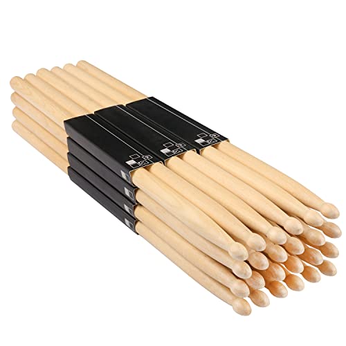 Drum Sticks, 36 Pairs 5A Drumsticks,16 Inch, Classic Wood Tip Drumstick Bulk, Pitch Matched Drumsticks Maple Wood Drum Sticks, by GNIEMCKIN.