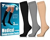 Medical Women Men Compression Socks Knee High 20-30 mmhg Graduated Nurses Pregnancy Flying Travel Essentials Long Flight Must Have Deployment Accessories Airplane Attendant Stuff Oversea Umrah Needs