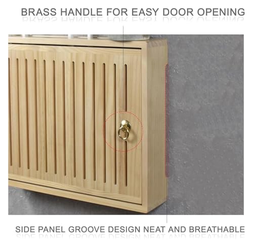Étagère murale en bois pour routeur WiFi – Boîte de rangement élégante pour routeur, cache de gestion des câbles pour la maison et le bureau, design peu encombrant, organise l'équipement WiFi