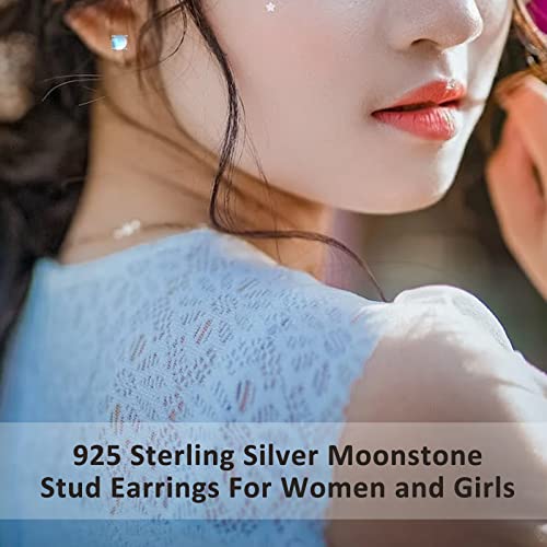 Moonstone/Opal/Turquoise Earrings for Women, 925 Sterling Silver Dangle Drop Earrings Moonstone Opal Turquoise Jewelry Gift for Birthday4