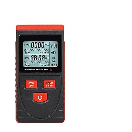 Medidor EMF portátil con pantalla digital LCD y detector de campo eléctrico